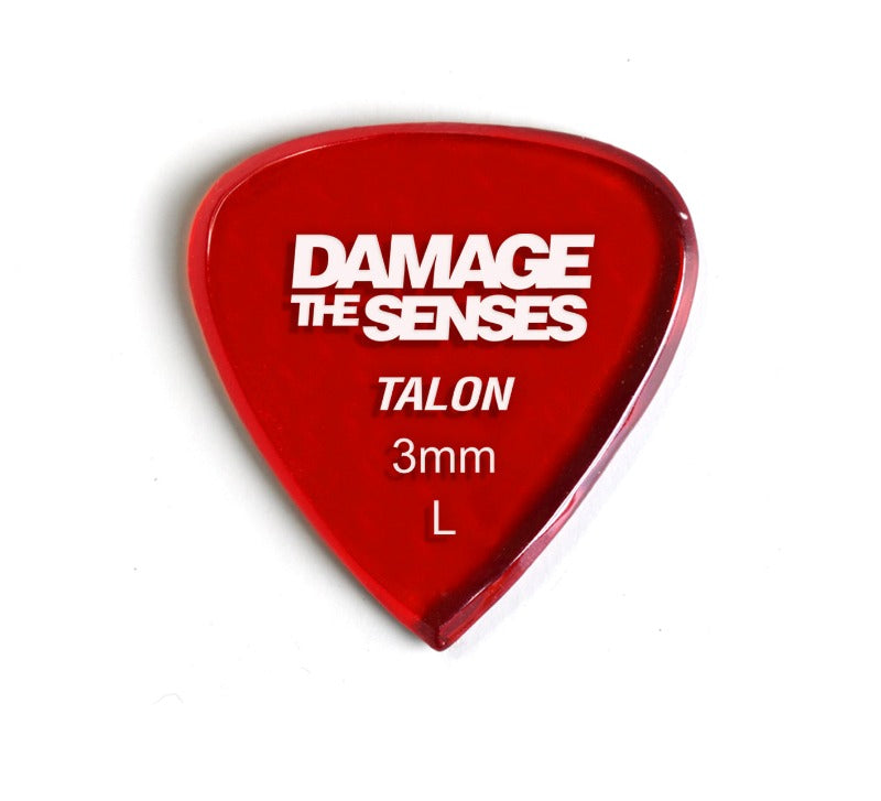 Acrylic Pick - Talon 3mm (Trans Red) Damage The Senses