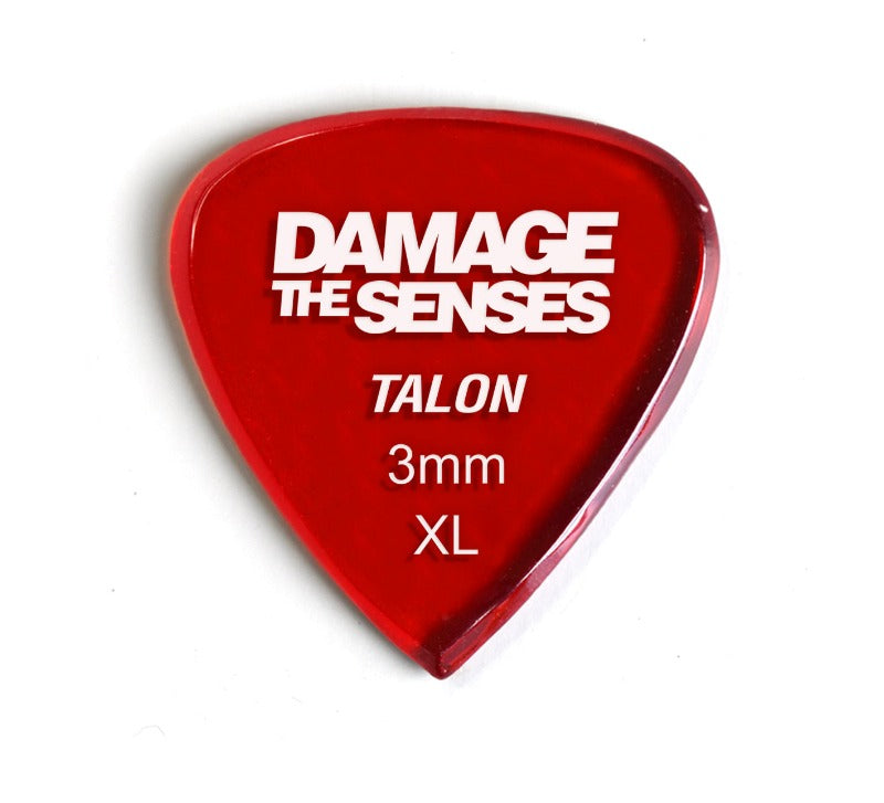 Acrylic Pick - Talon 3mm (Trans Red) Damage The Senses