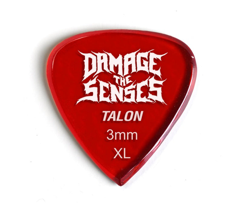 Acrylic Pick - Talon 3mm (Trans Red) Damage The Senses