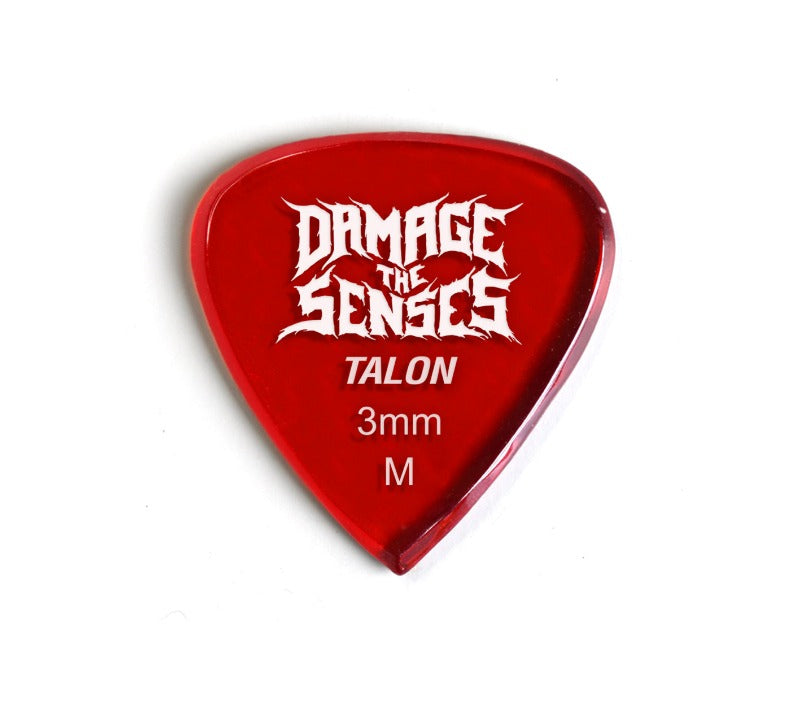 Acrylic Pick - Talon 3mm (Trans Red) Damage The Senses