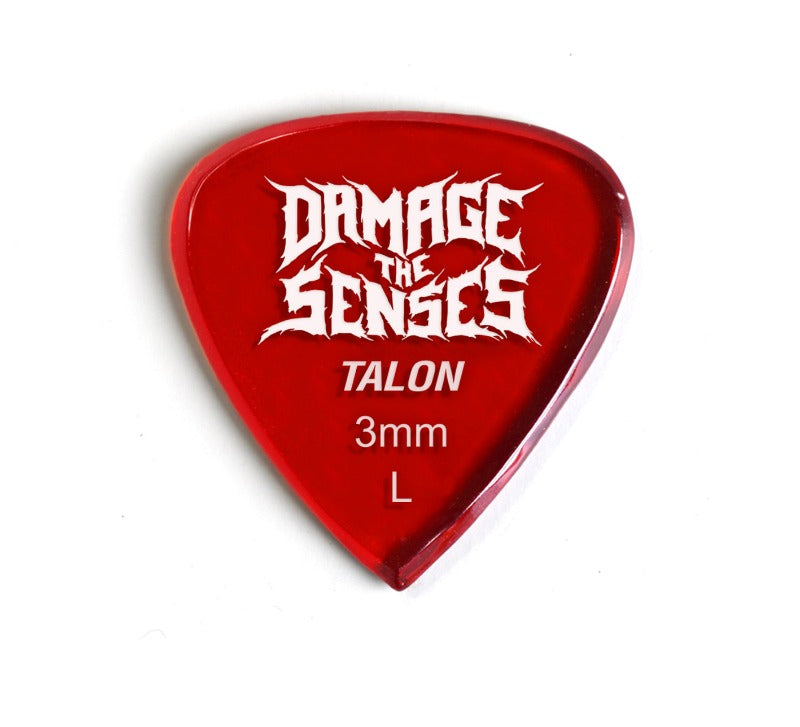 Acrylic Pick - Talon 3mm (Trans Red) Damage The Senses