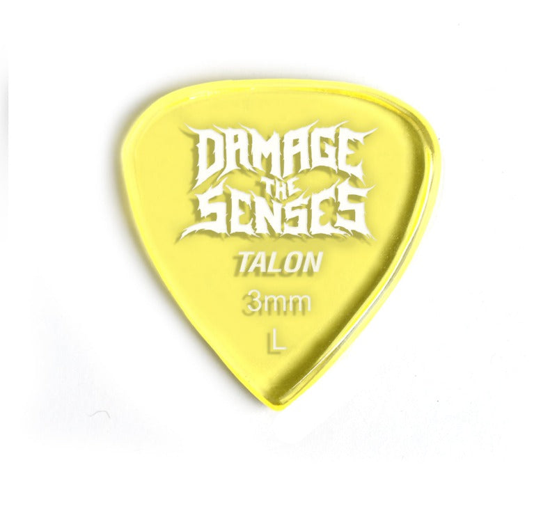 Acrylic Pick - Talon 3mm (Trans Yellow) Damage The Senses