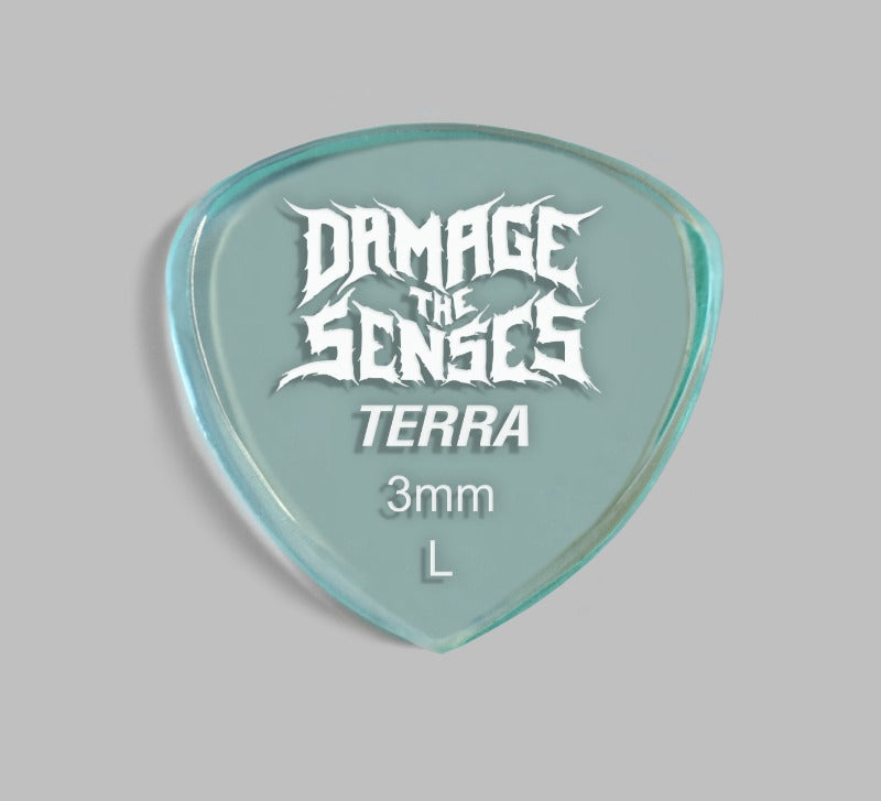 Acrylic Pick - Terra 3mm (Glass Green) Damage The Senses