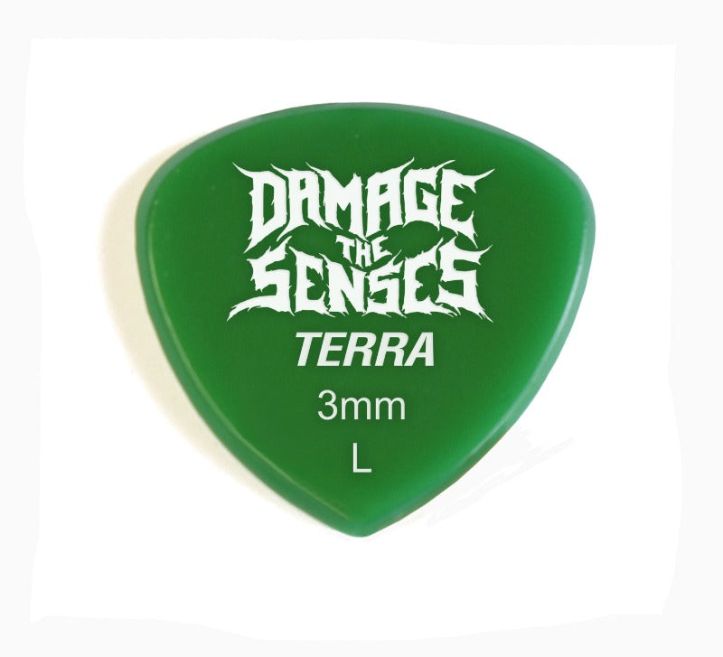 Acrylic Pick - Terra 3mm (Green) Damage The Senses