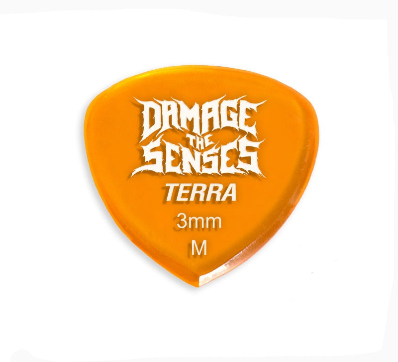 Acrylic Pick - Terra 3mm (Trans Orange) Damage The Senses