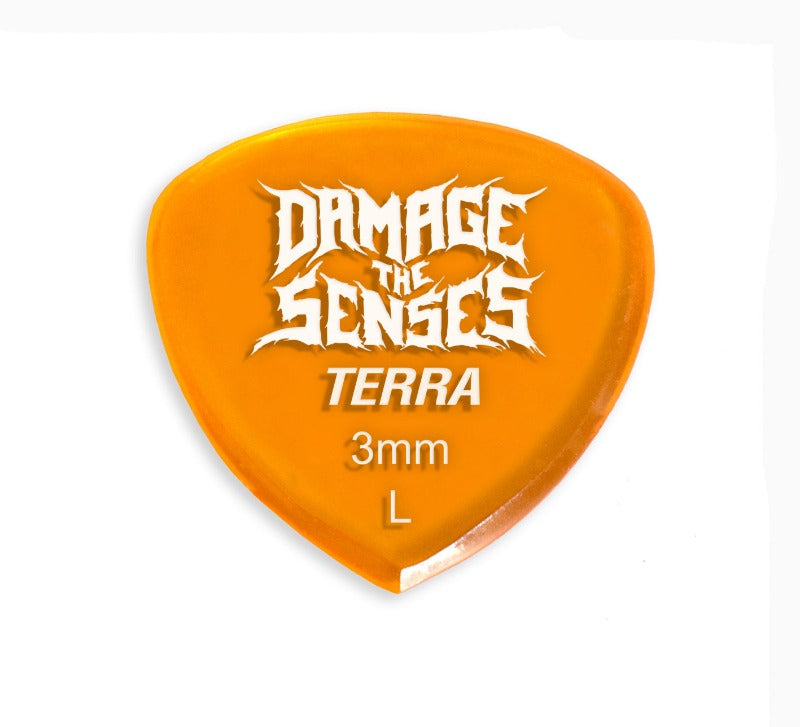 Acrylic Pick - Terra 3mm (Trans Orange) Damage The Senses