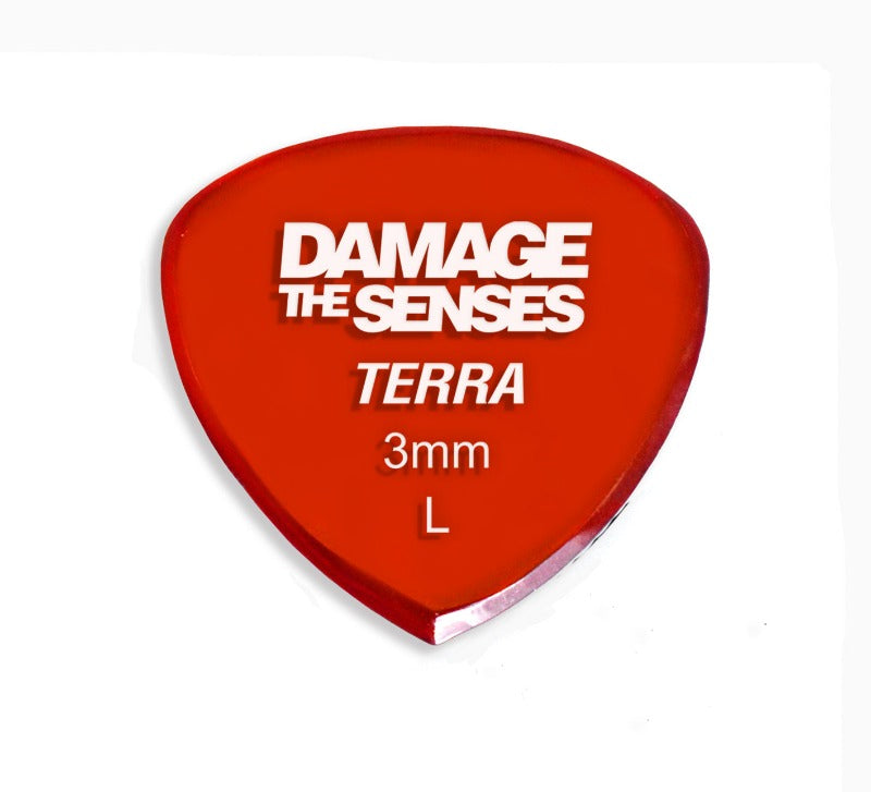 Acrylic Pick - Terra 3mm (Trans Red) Damage The Senses