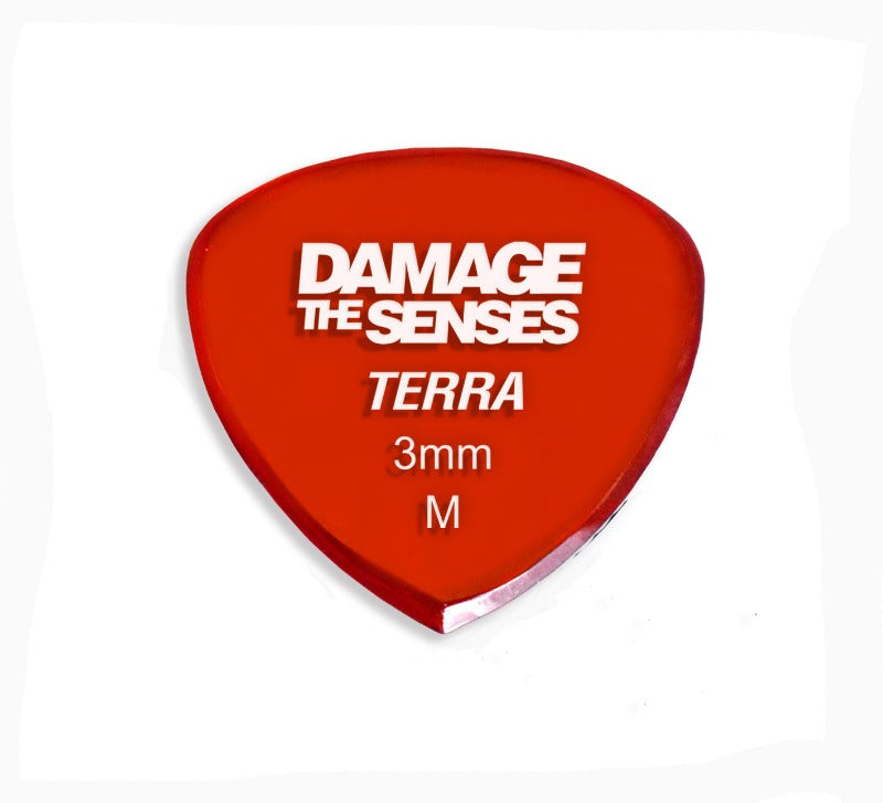 Acrylic Pick - Terra 3mm (Trans Red) Damage The Senses