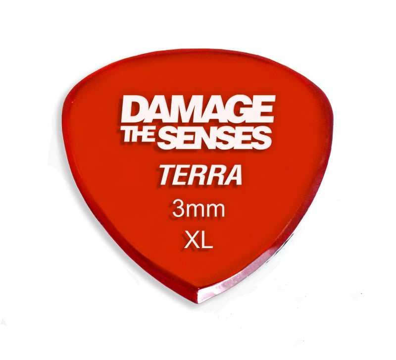 Acrylic Pick - Terra 3mm (Trans Red) Damage The Senses