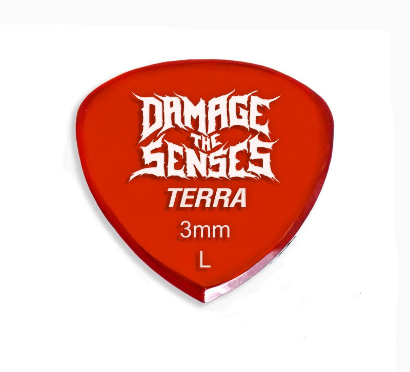 Acrylic Pick - Terra 3mm (Trans Red) Damage The Senses