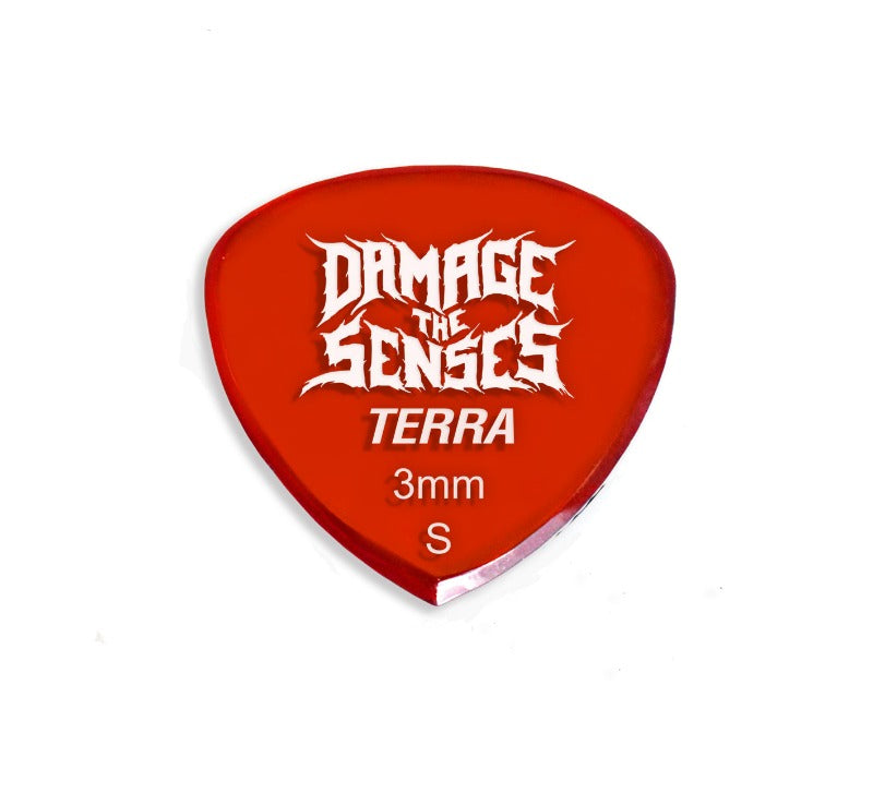 Acrylic Pick - Terra 3mm (Trans Red) Damage The Senses