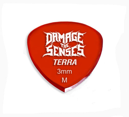 Acrylic Pick - Terra 3mm (Trans Red) Damage The Senses