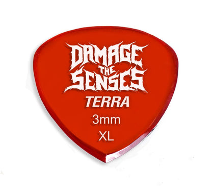 Acrylic Pick - Terra 3mm (Trans Red) Damage The Senses