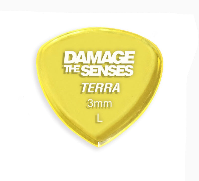 Acrylic Pick - Terra 3mm (Trans Yellow) Damage The Senses