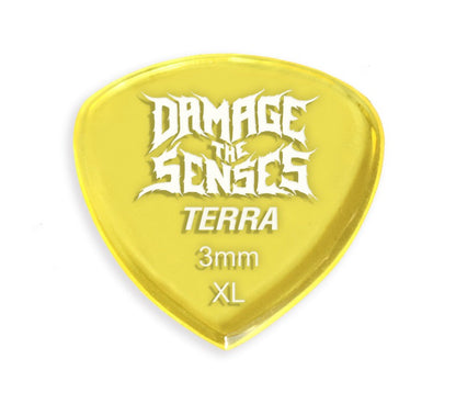 Acrylic Pick - Terra 3mm (Trans Yellow) Damage The Senses