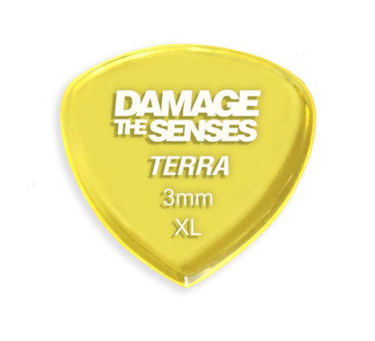 Acrylic Pick - Terra 3mm (Trans Yellow) Damage The Senses