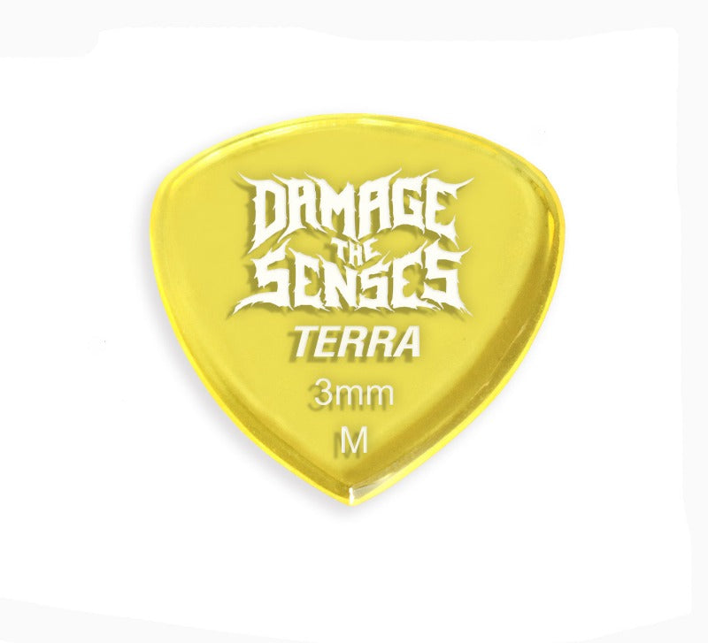 Acrylic Pick - Terra 3mm (Trans Yellow) Damage The Senses