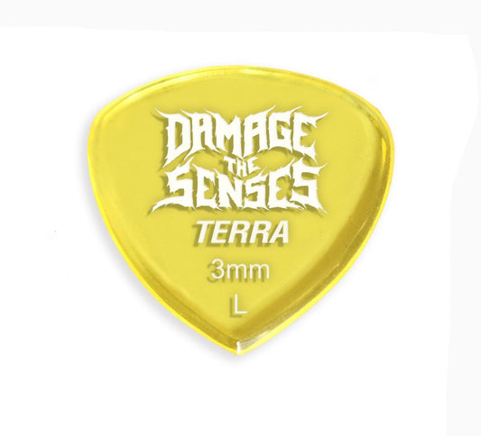 Acrylic Pick - Terra 3mm (Trans Yellow) Damage The Senses