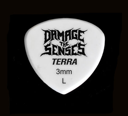 Acrylic Pick - Terra 3mm (White) Damage The Senses