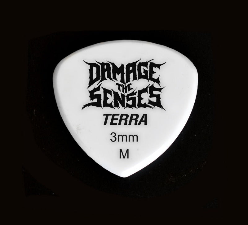 Acrylic Pick - Terra 3mm (White) Damage The Senses