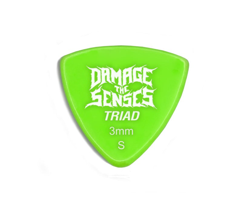 Acrylic Pick - Triad 3mm (Apple Green) Damage The Senses