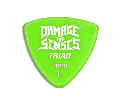 Acrylic Pick - Triad 3mm (Apple Green) Damage The Senses