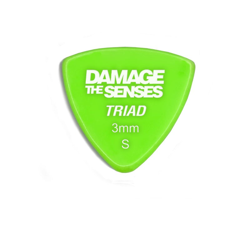 Acrylic Pick - Triad 3mm (Apple Green) Damage The Senses