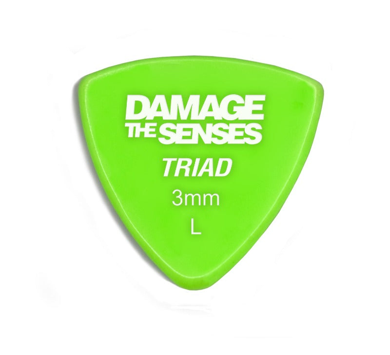 Acrylic Pick - Triad 3mm (Apple Green) Damage The Senses