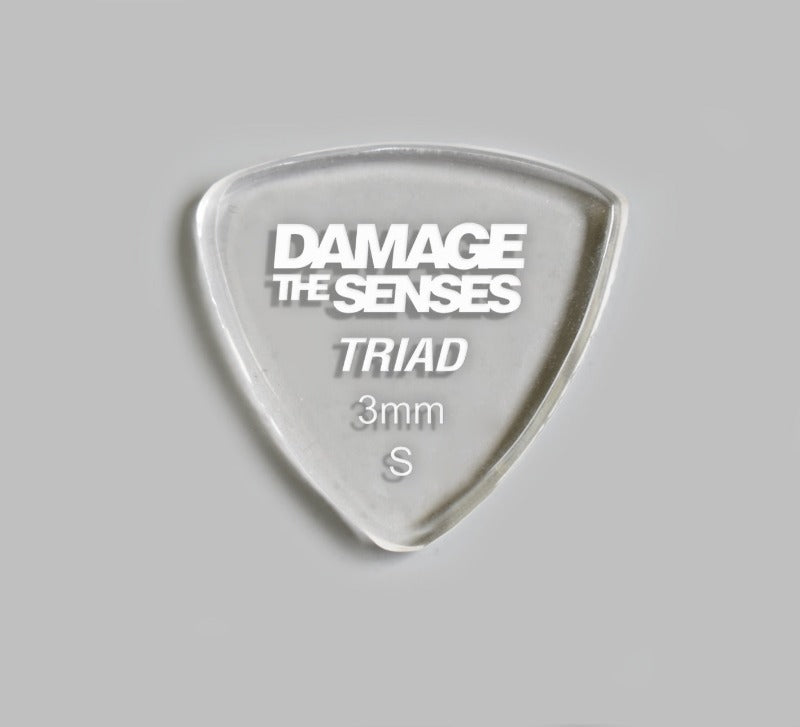 Acrylic Pick - Triad 3mm (Clear) Damage The Senses