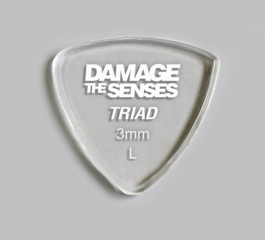 Acrylic Pick - Triad 3mm (Clear) Damage The Senses