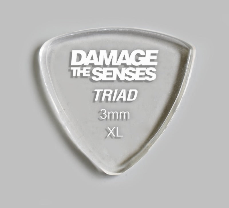 Acrylic Pick - Triad 3mm (Clear) Damage The Senses