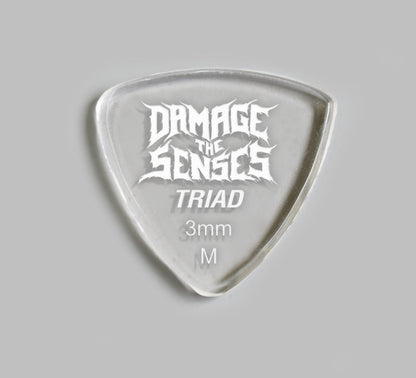 Acrylic Pick - Triad 3mm (Clear) Damage The Senses