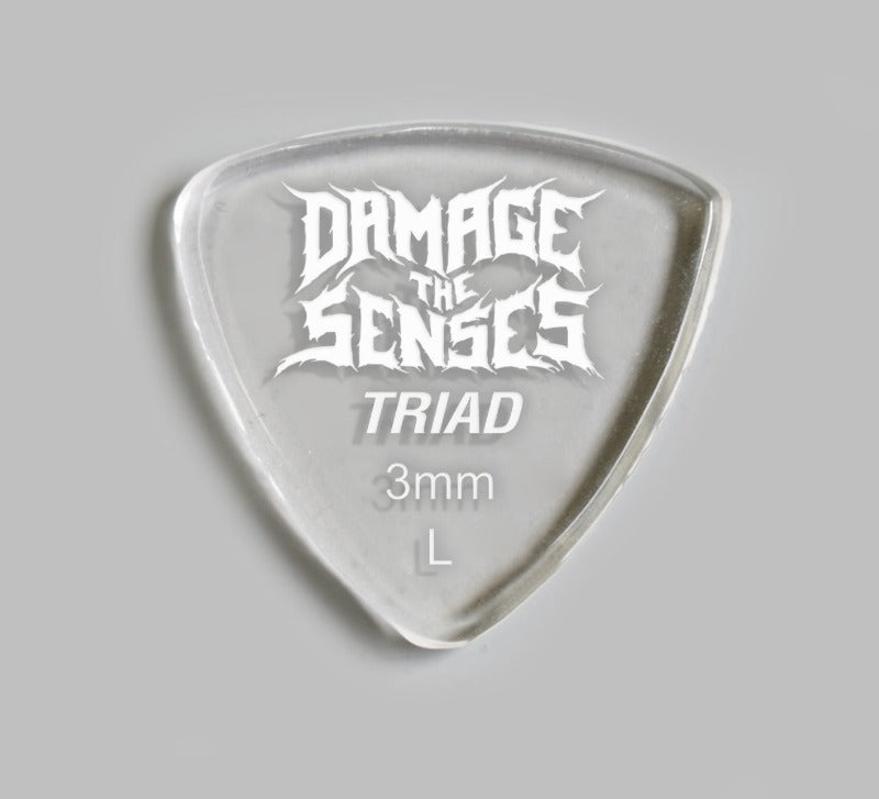 Acrylic Pick - Triad 3mm (Clear) Damage The Senses