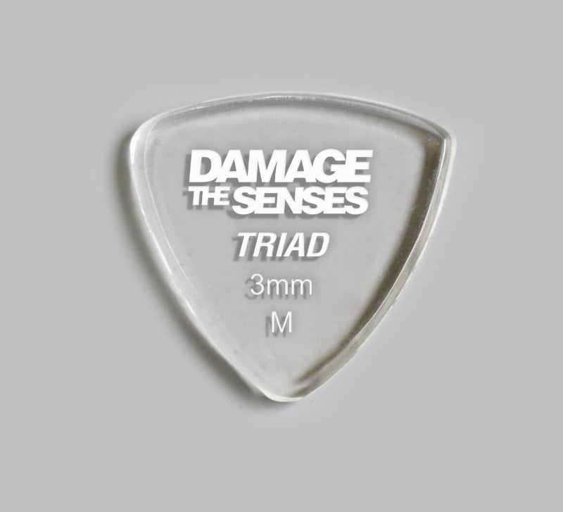 Acrylic Pick - Triad 3mm (Clear) Damage The Senses