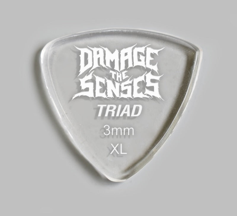 Acrylic Pick - Triad 3mm (Clear) Damage The Senses