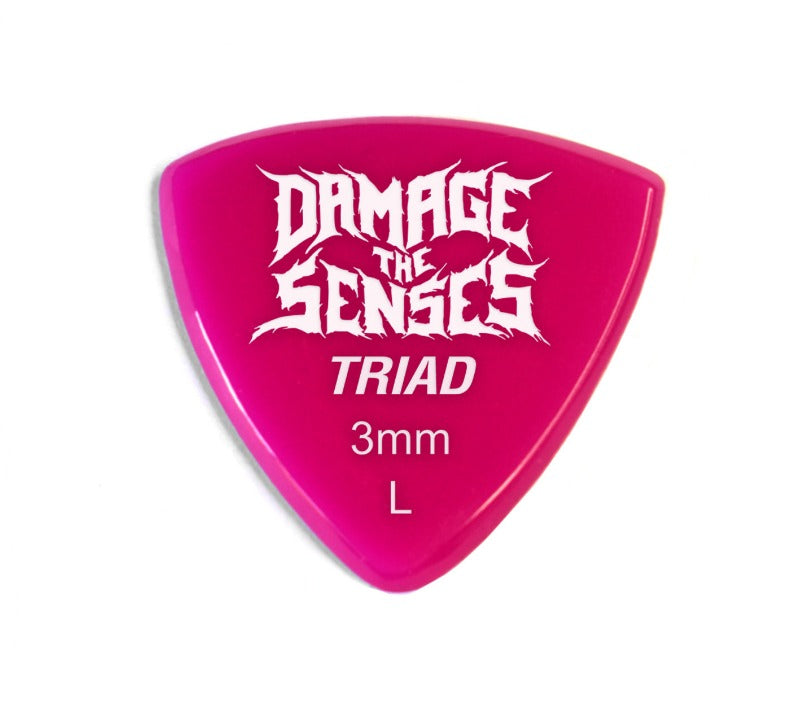 Acrylic Pick - Triad 3mm (Fuschia) Damage The Senses