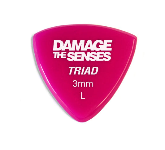 Acrylic Pick - Triad 3mm (Fuschia) Damage The Senses