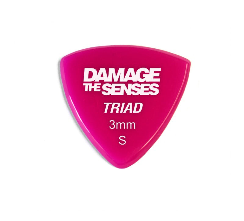 Acrylic Pick - Triad 3mm (Fuschia) Damage The Senses