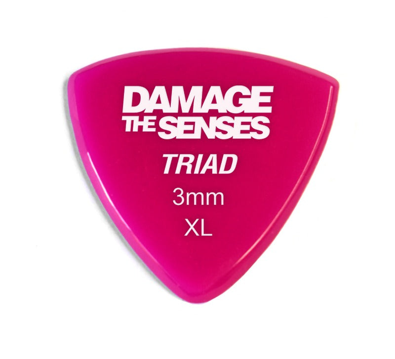 Acrylic Pick - Triad 3mm (Fuschia) Damage The Senses