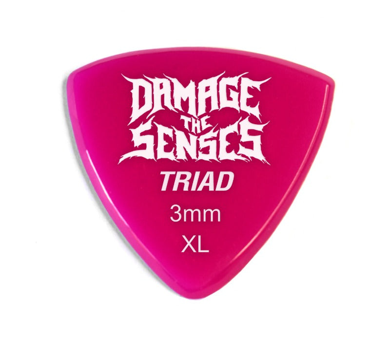 Acrylic Pick - Triad 3mm (Fuschia) Damage The Senses