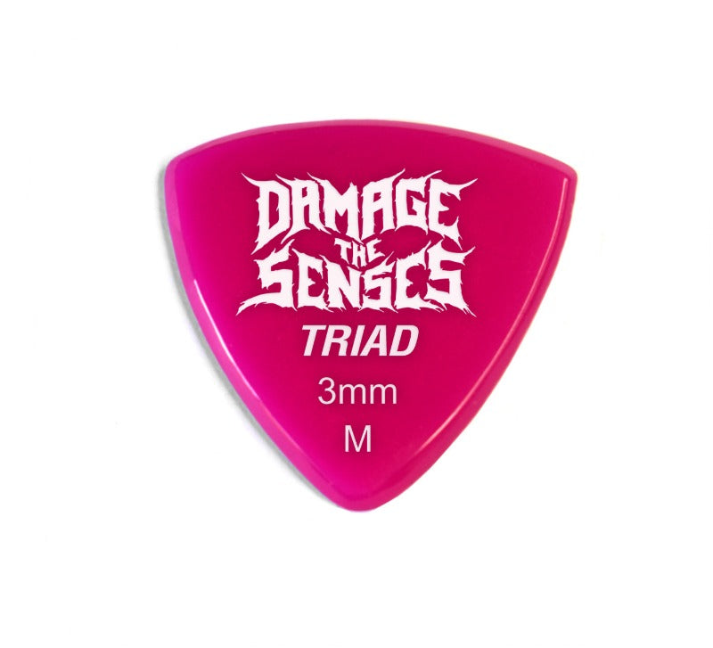 Acrylic Pick - Triad 3mm (Fuschia) Damage The Senses