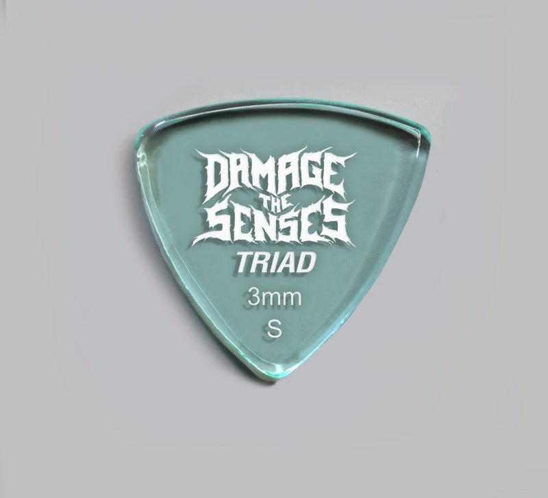 Acrylic Pick - Triad 3mm (Glass Green) Damage The Senses