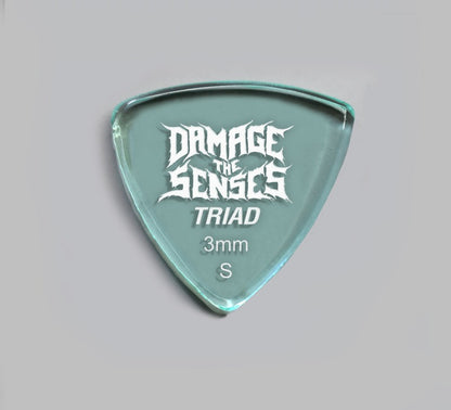 Acrylic Pick - Triad 3mm (Glass Green) Damage The Senses