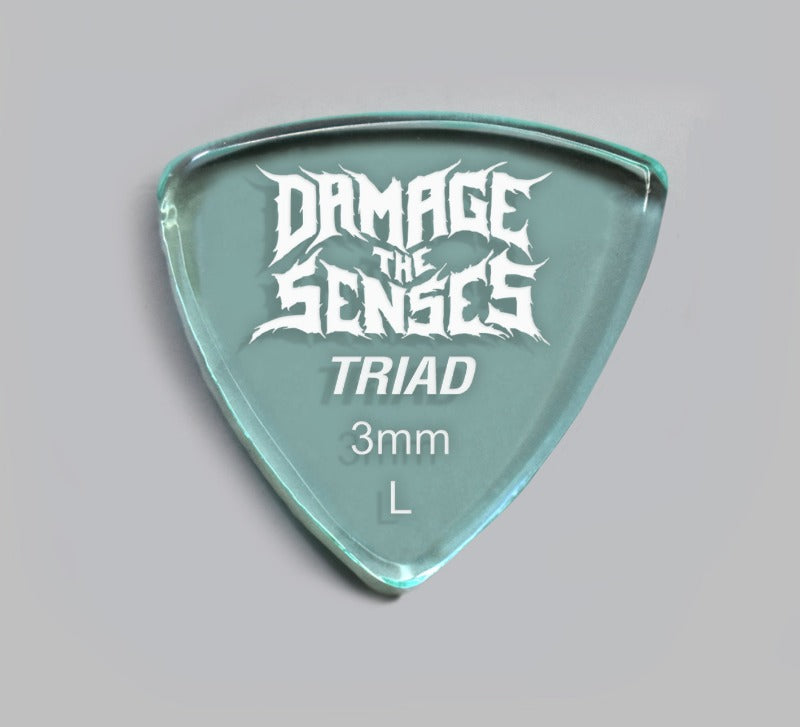 Acrylic Pick - Triad 3mm (Glass Green) Damage The Senses