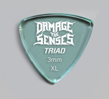 Acrylic Pick - Triad 3mm (Glass Green) Damage The Senses