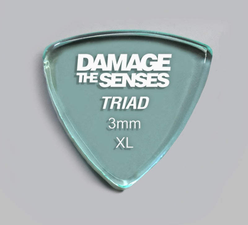 Acrylic Pick - Triad 3mm (Glass Green) Damage The Senses