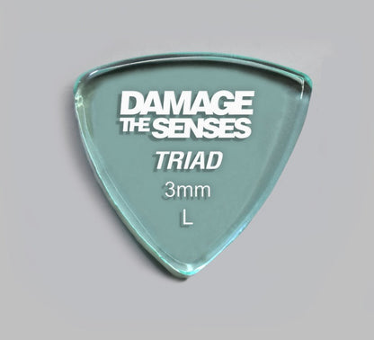 Acrylic Pick - Triad 3mm (Glass Green) Damage The Senses