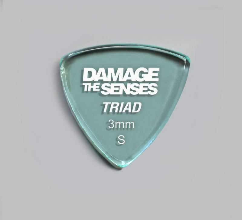 Acrylic Pick - Triad 3mm (Glass Green) Damage The Senses