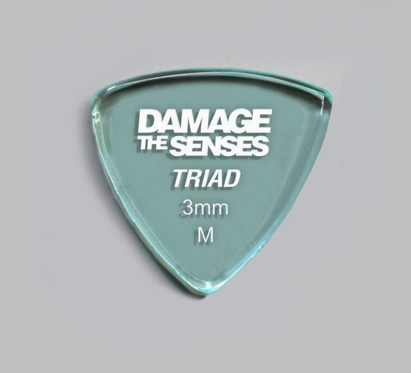 Acrylic Pick - Triad 3mm (Glass Green) Damage The Senses