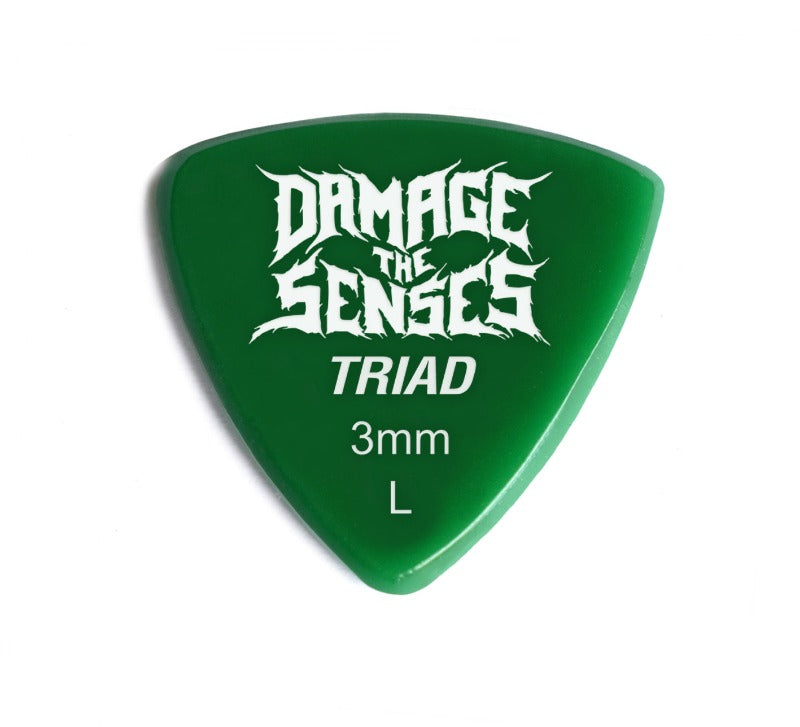 Acrylic Pick - Triad 3mm (Green) Damage The Senses